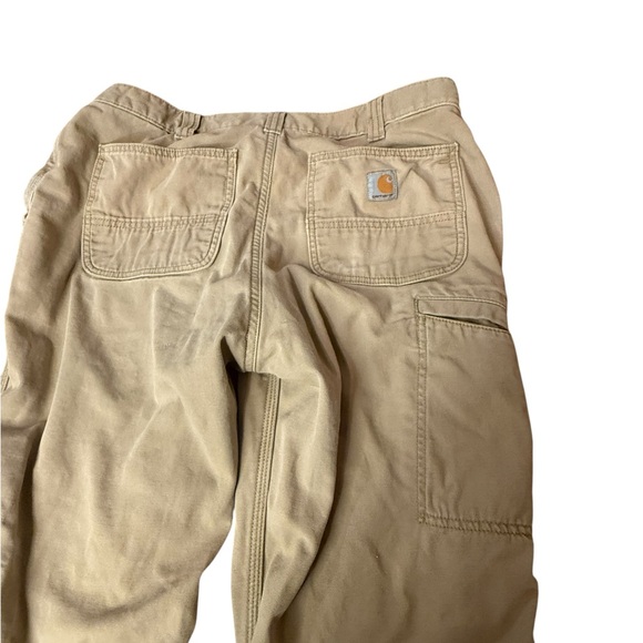 Carhartt Men's Khaki flannel lined pants BN 3342-M - Picture 2 of 7